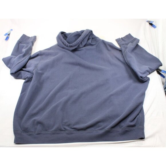 Polo Jeans Co Navy Hoodie XXL PRL Big Logo Distressed Sweatshirt *Flaws* - Picture 7 of 9